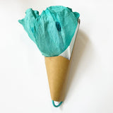 Find Large Poppy Paper Flower Turquoise - Nibbanah at Bungalow Trading Co.