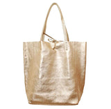 Find Large Tote Metallic Gold - Maison Fanli at Bungalow Trading Co.