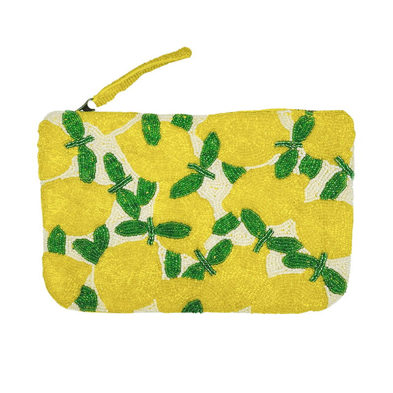 Find Lemon All Over Beaded Clutch - The Jacksons at Bungalow Trading Co.