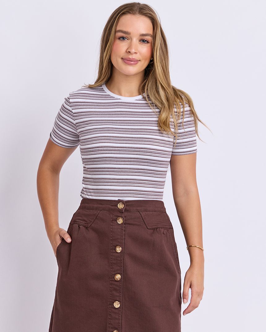 Leona Rib Top Chocolate