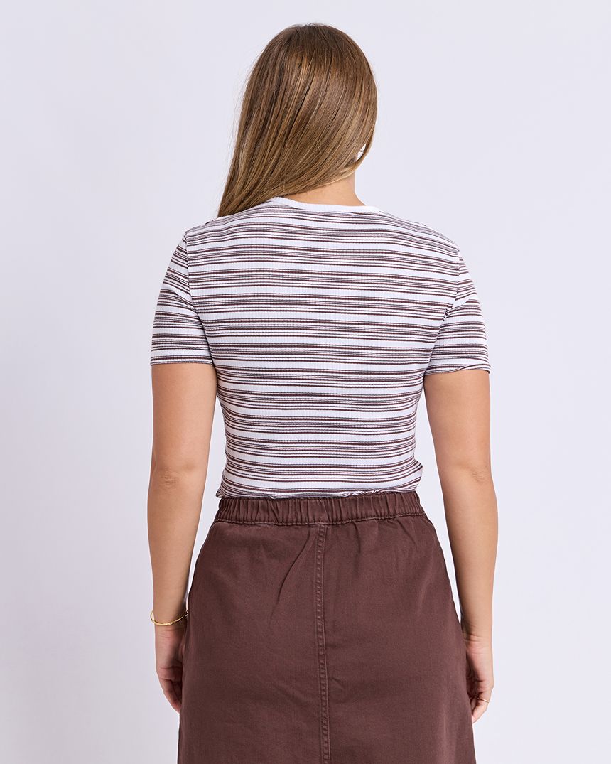 Leona Rib Top Chocolate