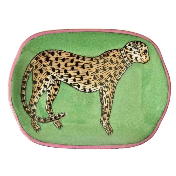Find Leopard Dish Green/Pink - C.A.M. at Bungalow Trading Co.
