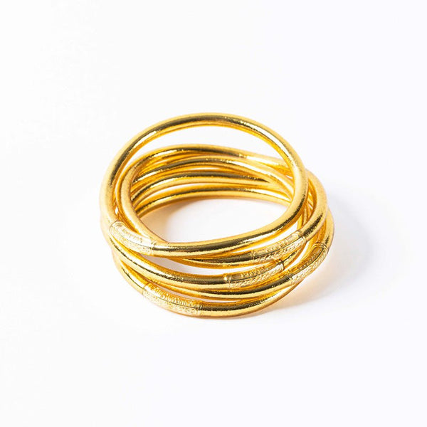 Find Light Gold Thick Buddhist Bracelet - Buddhist Bracelets at Bungalow Trading Co.