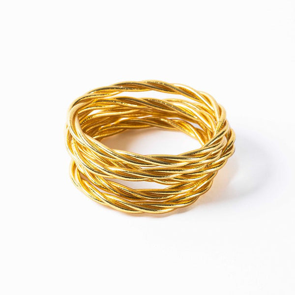 Find Light Gold Twist Buddhist Bracelet - Buddhist Bracelets at Bungalow Trading Co.