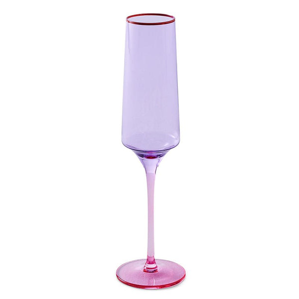 Find Lilac Colour Block Champagne Glasses Set of 2 - Kip & Co at Bungalow Trading Co.