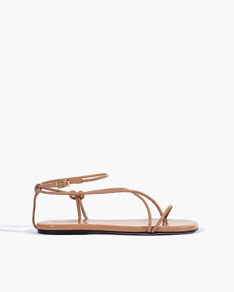 Find Lily Sandals Caramel Patent - DOF Studios at Bungalow Trading Co.