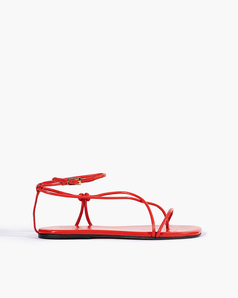 Find Lily Sandals Coral Red Patent - DOF Studios at Bungalow Trading Co.