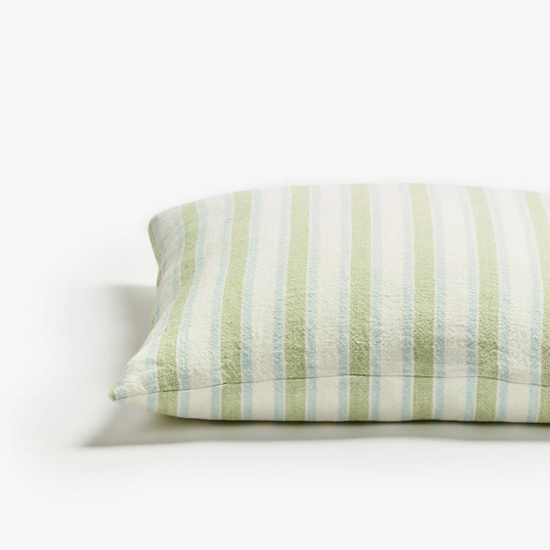 Find Linear Green Cushion Linen 50cm - Bonnie & Neil at Bungalow Trading Co.