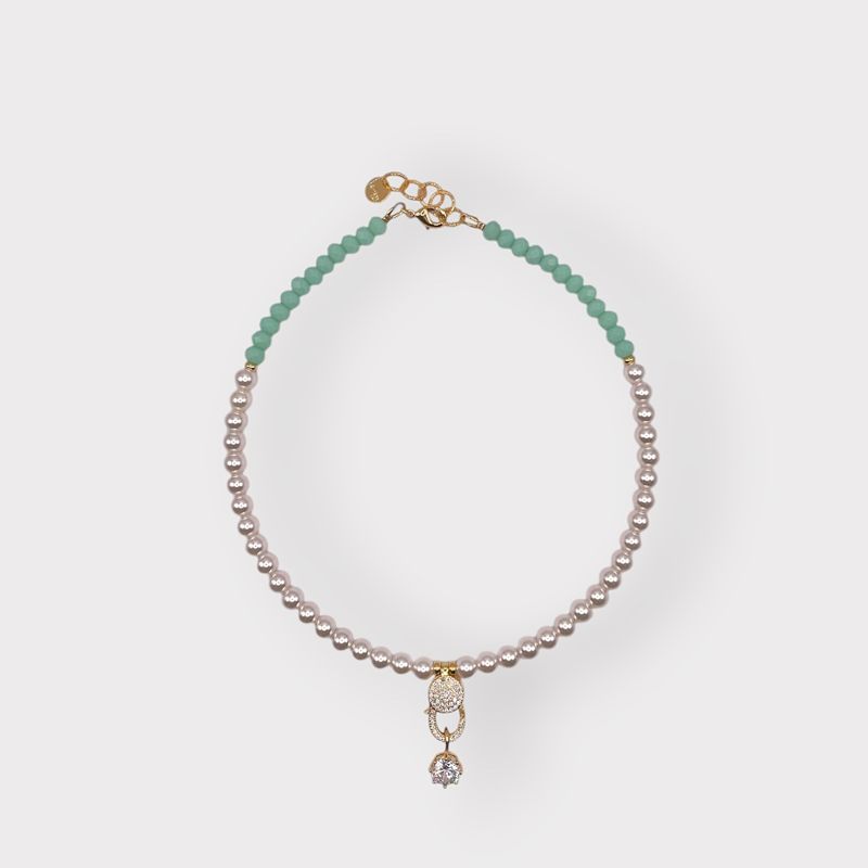 Locker Pearl Necklace Mint