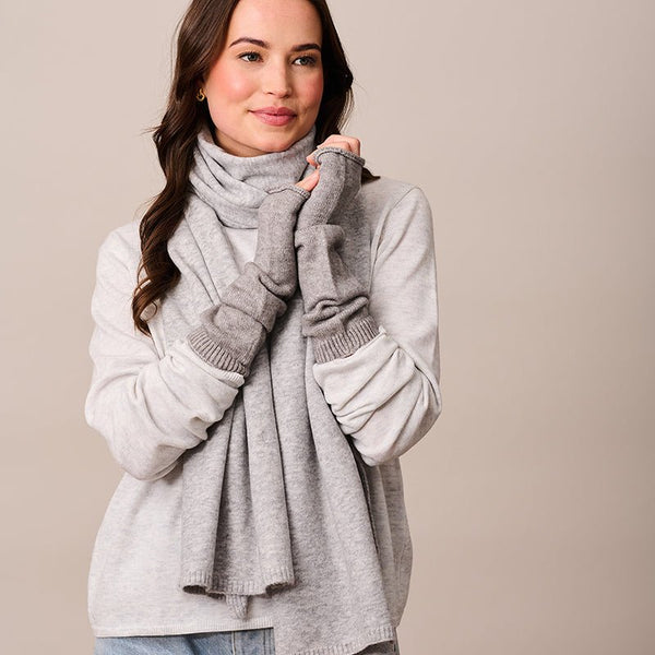 Find Long Fingerless Gloves Grey - Tiger Tree at Bungalow Trading Co.