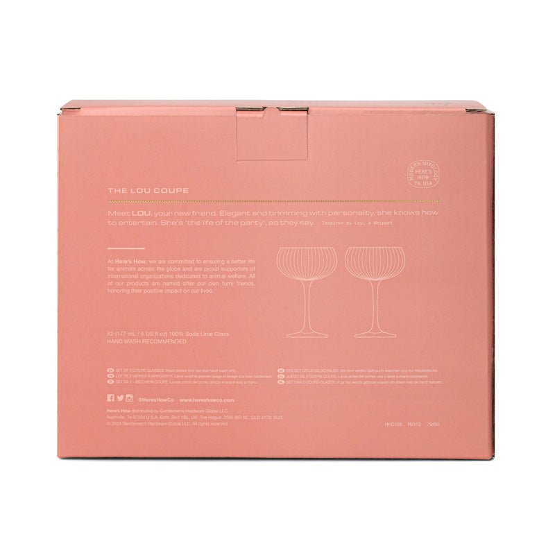 Find Lou Coupe Glass Set of 2 Blush Pink - Designworks at Bungalow Trading Co.