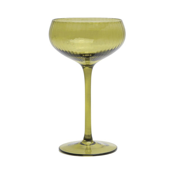 Find Lou Coupe Glass Set of 2 Olive - Designworks at Bungalow Trading Co.