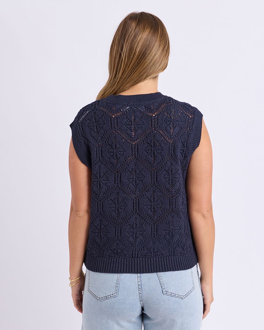 Luna Knit Vest Navy