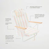 Find Luxe Beach Chair Rio Sun Multi Stripe - Sunnylife at Bungalow Trading Co.