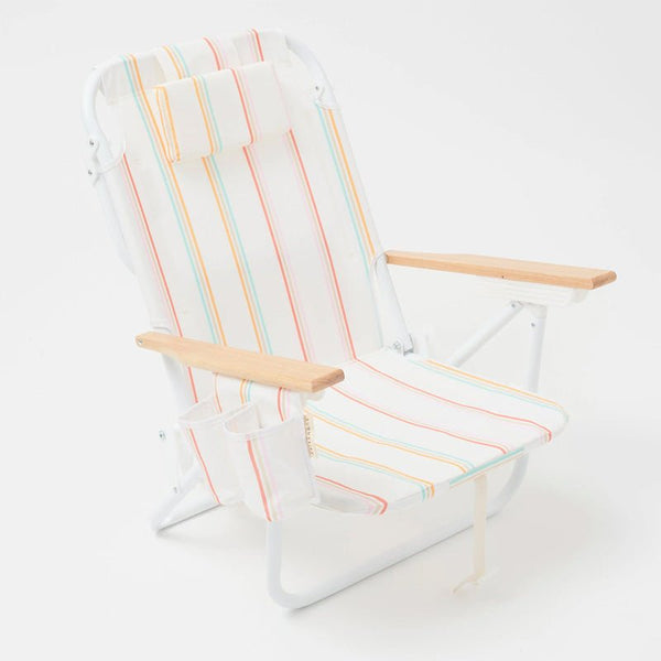 Find Luxe Beach Chair Rio Sun Multi Stripe - Sunnylife at Bungalow Trading Co.