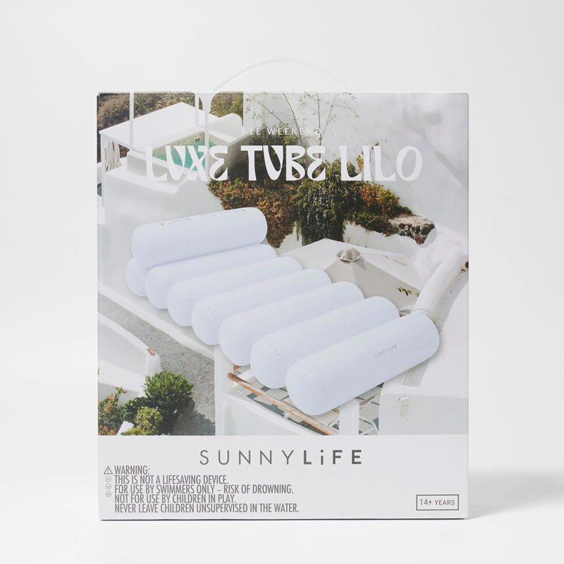 Find Luxe Tube Lilo Le Weekend White - Sunnylife at Bungalow Trading Co.