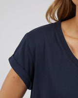 Find Manly Vee Tee Navy - Foxwood at Bungalow Trading Co.