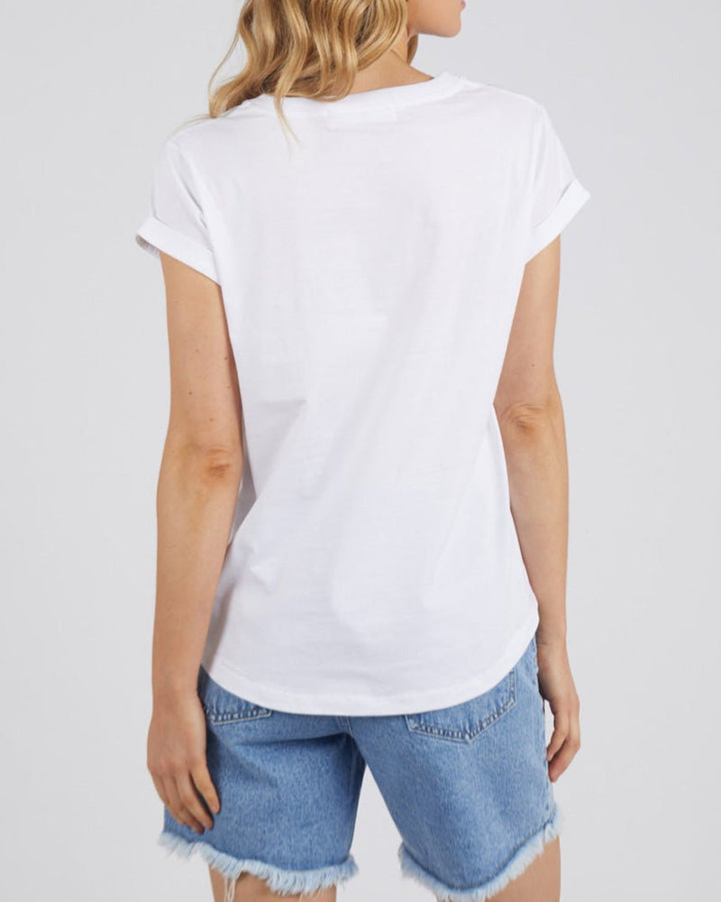 Find Manly Vee Tee White - Foxwood at Bungalow Trading Co.