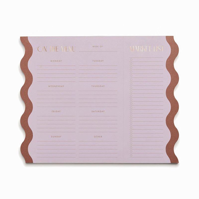 Find Meal Planner Notepad Lilac + Nutmeg - Designworks at Bungalow Trading Co.