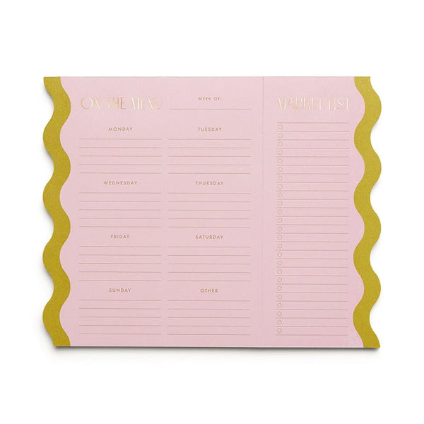 Find Meal Planner Notepad Pink + Chartreuse - Designworks at Bungalow Trading Co.