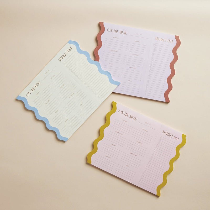 Find Meal Planner Notepad Pink + Chartreuse - Designworks at Bungalow Trading Co.