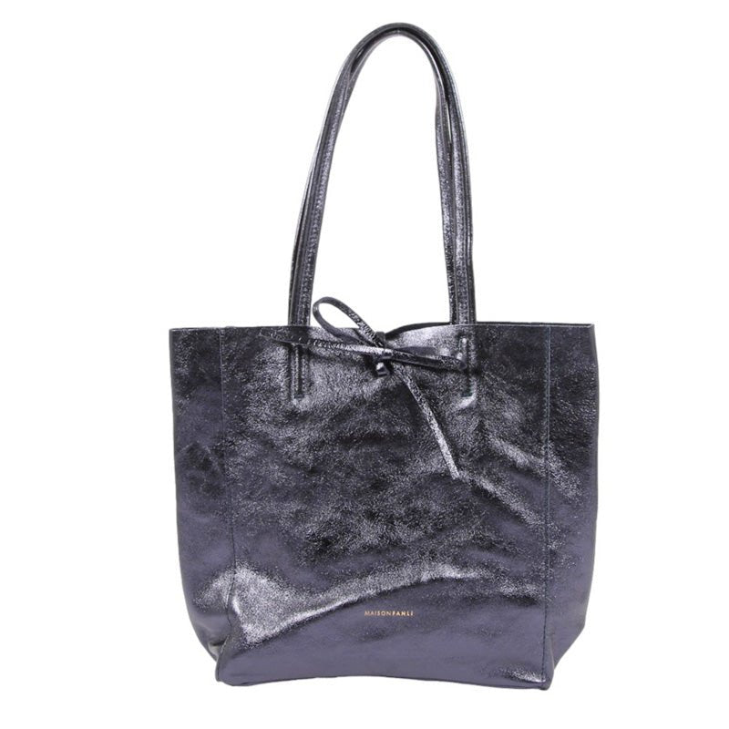 Find Medium Tote Metallic Marine - Maison Fanli at Bungalow Trading Co.