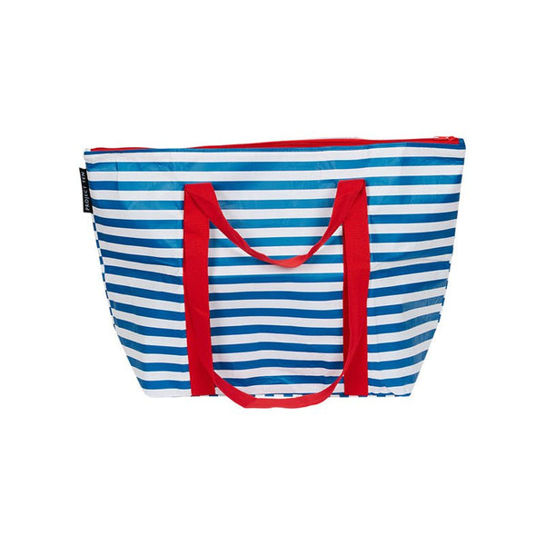 Find Medium Zip Tote Breton Stripe - Project Ten at Bungalow Trading Co.