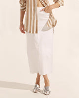 Find Meridian Skirt Porcelain Denim - Zoe Kratzmann at Bungalow Trading Co.