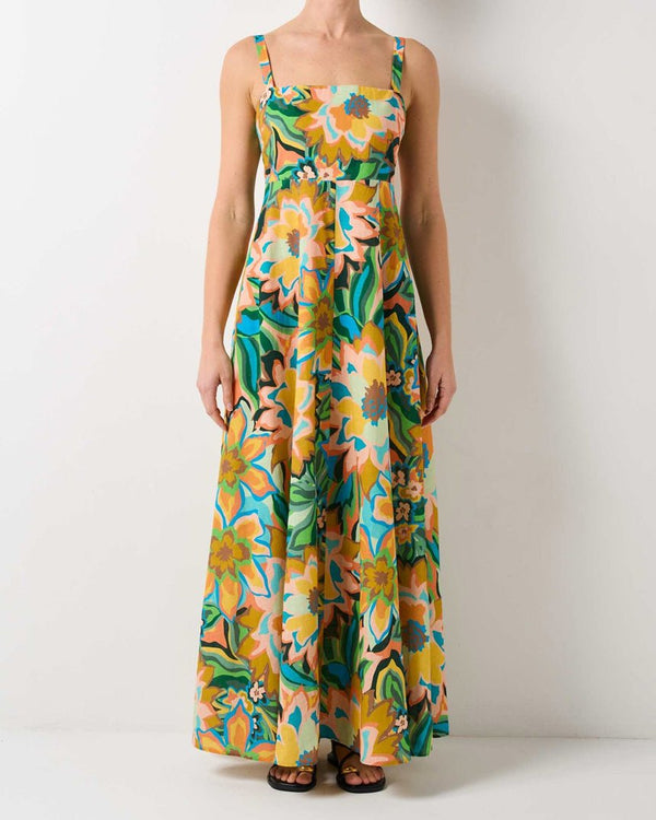 Find Milan Dress Flower Bomb - Walnut Melbourne at Bungalow Trading Co.