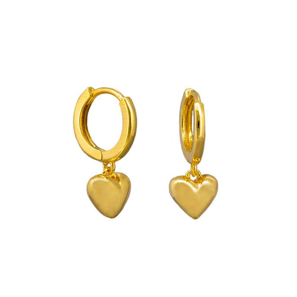 Find Mini Heart Huggie Earrings - Tiger Tree at Bungalow Trading Co.