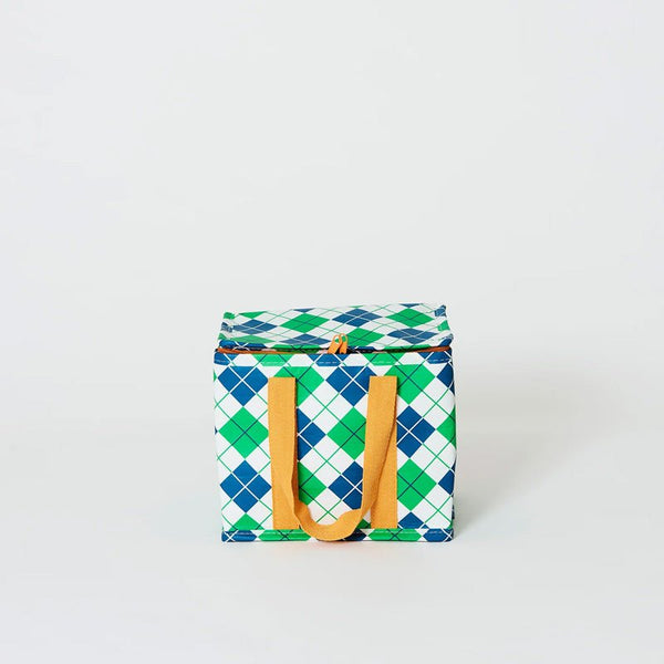 Find Mini Insulated Tote Argyle - Project Ten at Bungalow Trading Co.