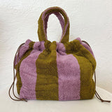 Find Mini Towelling Bag Olive & Lilac - Isabella Redwood at Bungalow Trading Co.