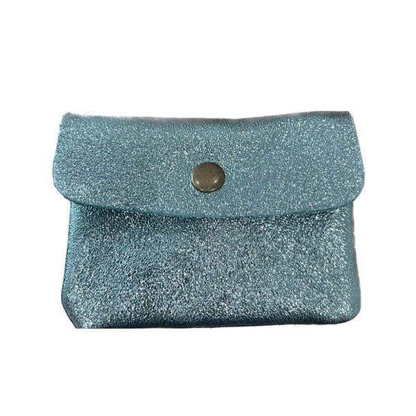 Find Mini Wallet Metallic Aqua - Maison Fanli at Bungalow Trading Co.