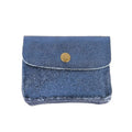 Mini Wallet Metallic Blue Jeans
