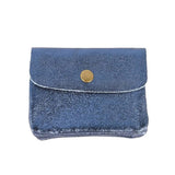 Find Mini Wallet Metallic Blue Jeans - Maison Fanli at Bungalow Trading Co.