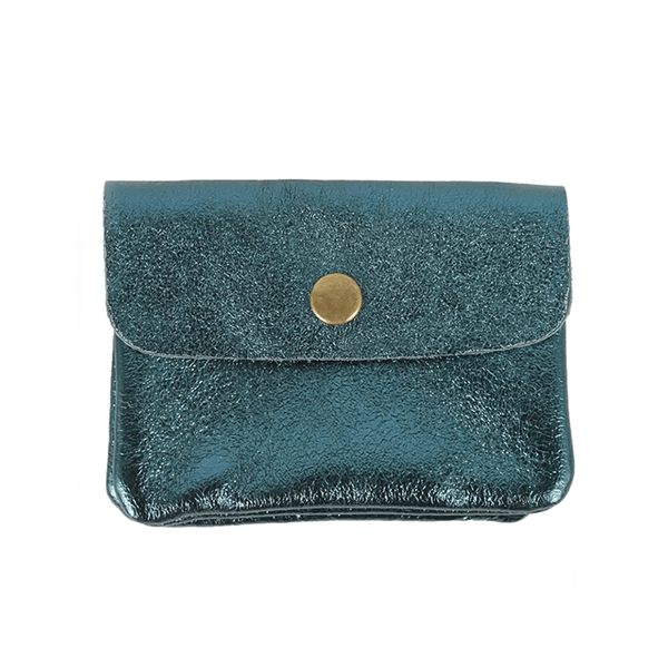 Find Mini Wallet Metallic Emerald - Maison Fanli at Bungalow Trading Co.
