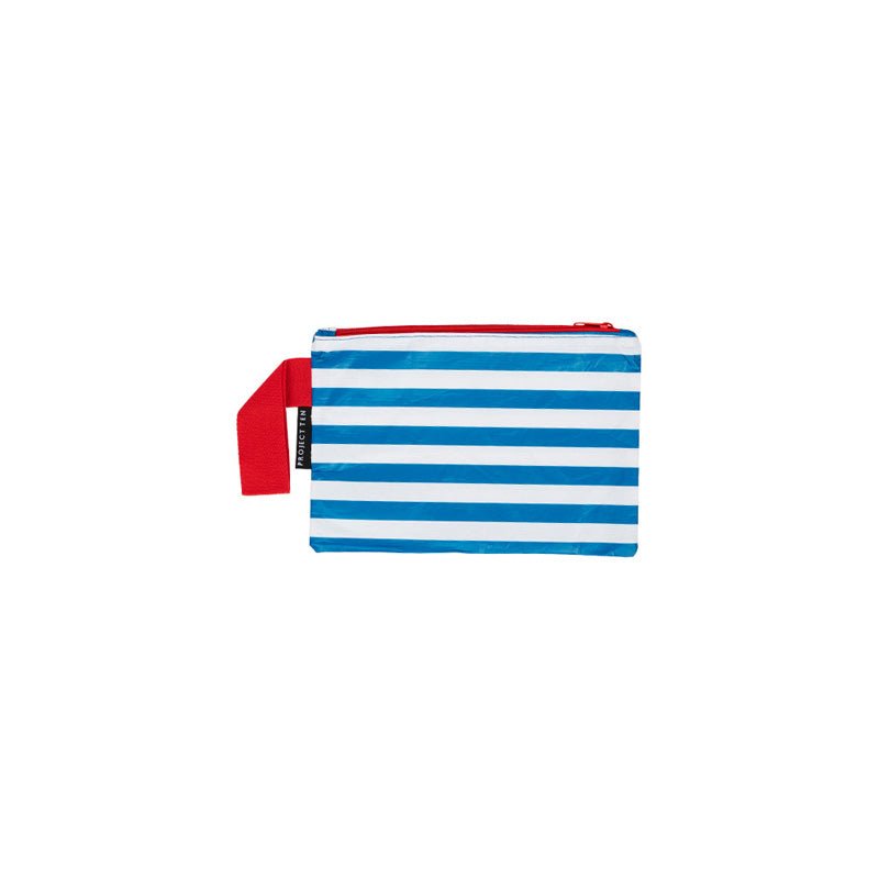 Find Mini Zip Pouch Breton Stripe - Project Ten at Bungalow Trading Co.