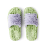 Mint Gelato Quilted Sherpa Slippers