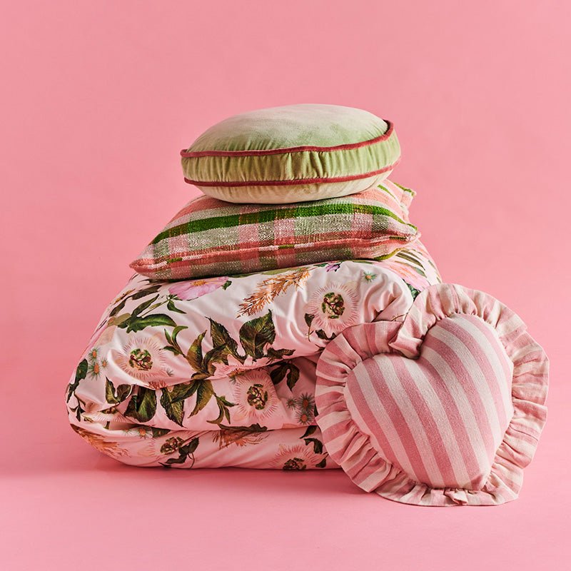 Find Minted Velvet Pea Cushion - Kip & Co at Bungalow Trading Co.