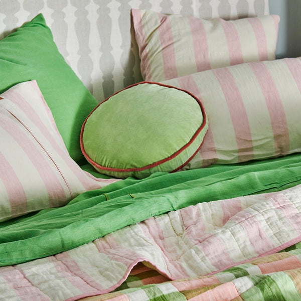 Find Minted Velvet Pea Cushion - Kip & Co at Bungalow Trading Co.