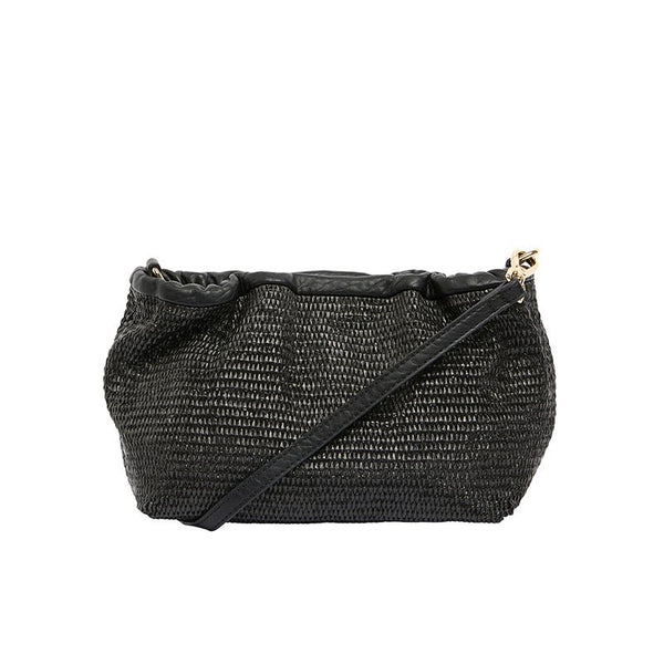 Find Monty Crossbody Bag Black Weave - Elms + King at Bungalow Trading Co.