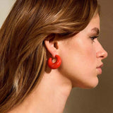 Find Moon Earrings Red - Vanessa Baroni at Bungalow Trading Co.