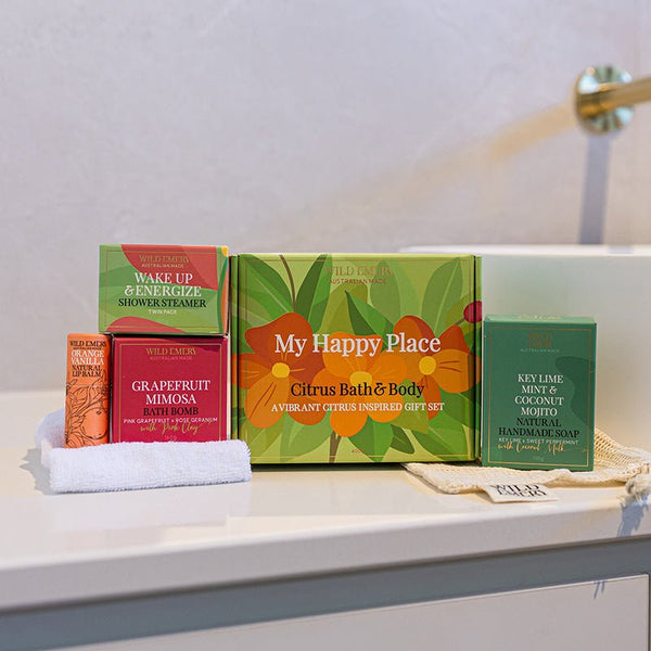 Find My Happy Place Citrus Bath & Body Gift Set - Wild Emery at Bungalow Trading Co.