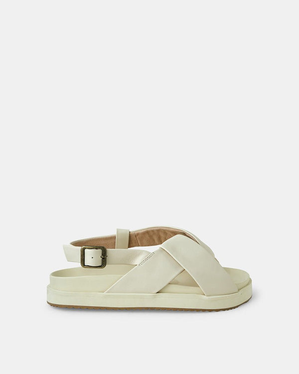 Find Mya Leather Sandal Vanilla - Walnut Melbourne at Bungalow Trading Co.