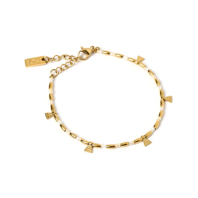 Find Natalia Gold Bracelet Vanilla - Arms of Eve at Bungalow Trading Co.