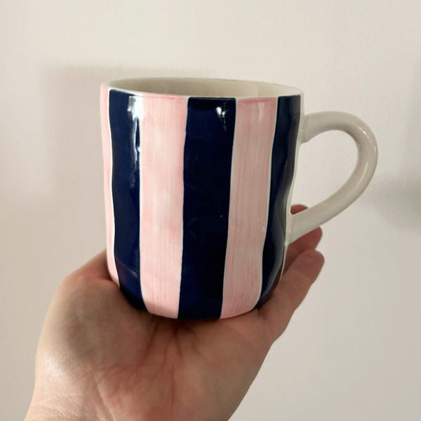 Find Navy & Pink Stripe Mug - Noss at Bungalow Trading Co.