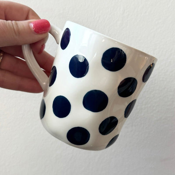 Find Navy Spot Mug - Noss at Bungalow Trading Co.