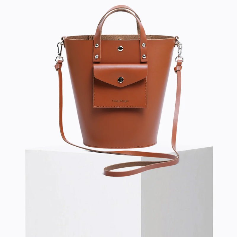 Find Notion Leather Bucket Bag Tan - Craie Studio at Bungalow Trading Co.