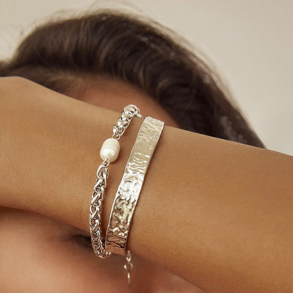 Find Olivia Silver Cuff Bracelet - Arms of Eve at Bungalow Trading Co.