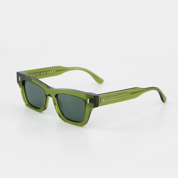 Find Olli Sunglasses Bottle Green - Isle of Eden at Bungalow Trading Co.